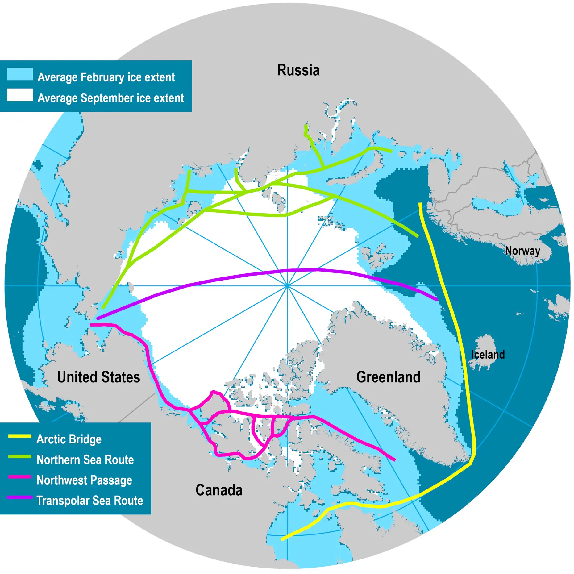 Polar Shipping Routes | The Geography of Transport Systems