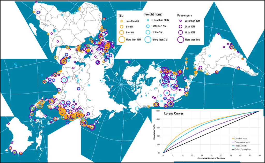 World’s Largest Container Ports, Passenger Airports and Freight Airports | The Geography of Transport Systems