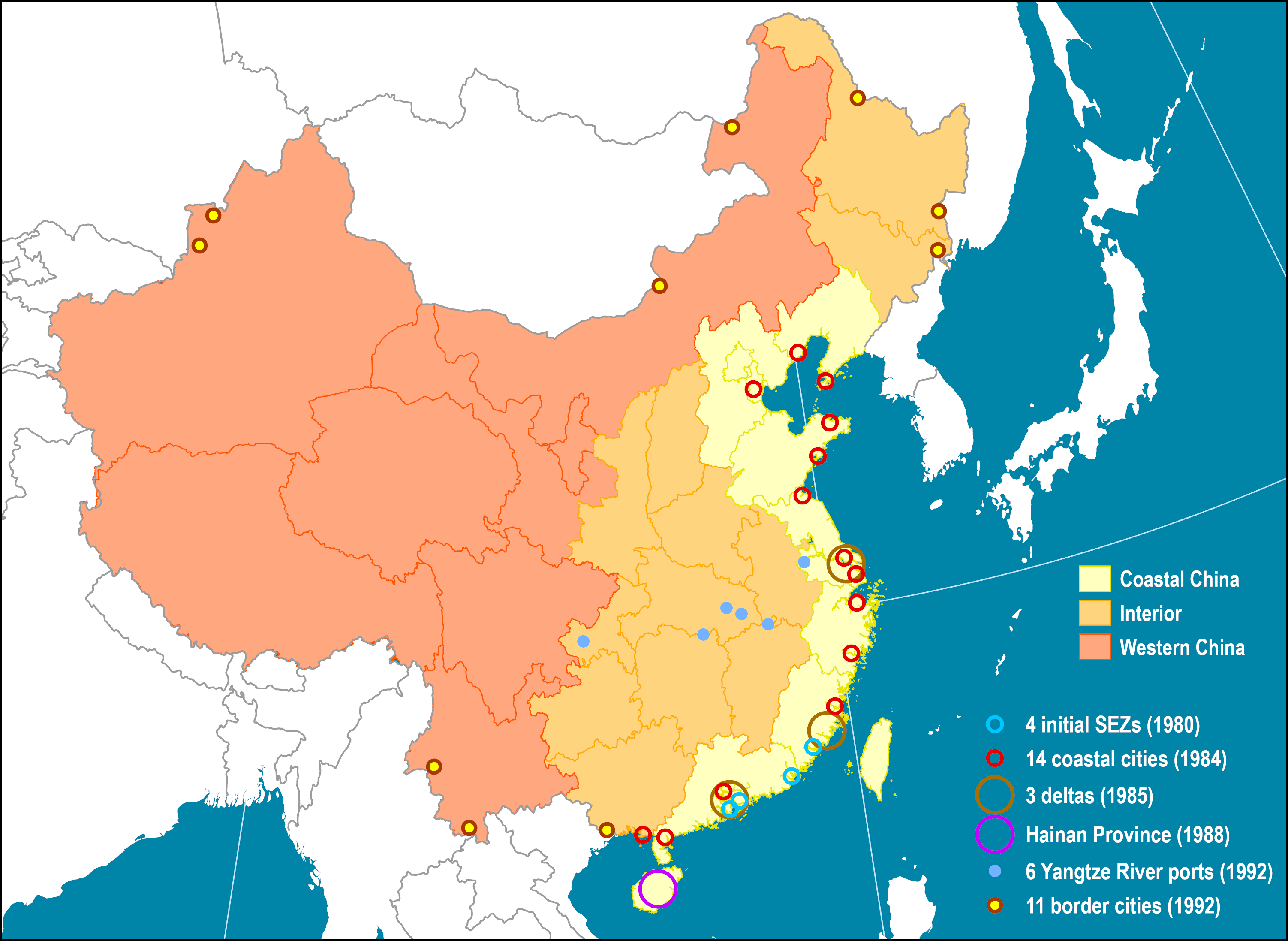 China S Special Economic Zones The Geography Of Transport