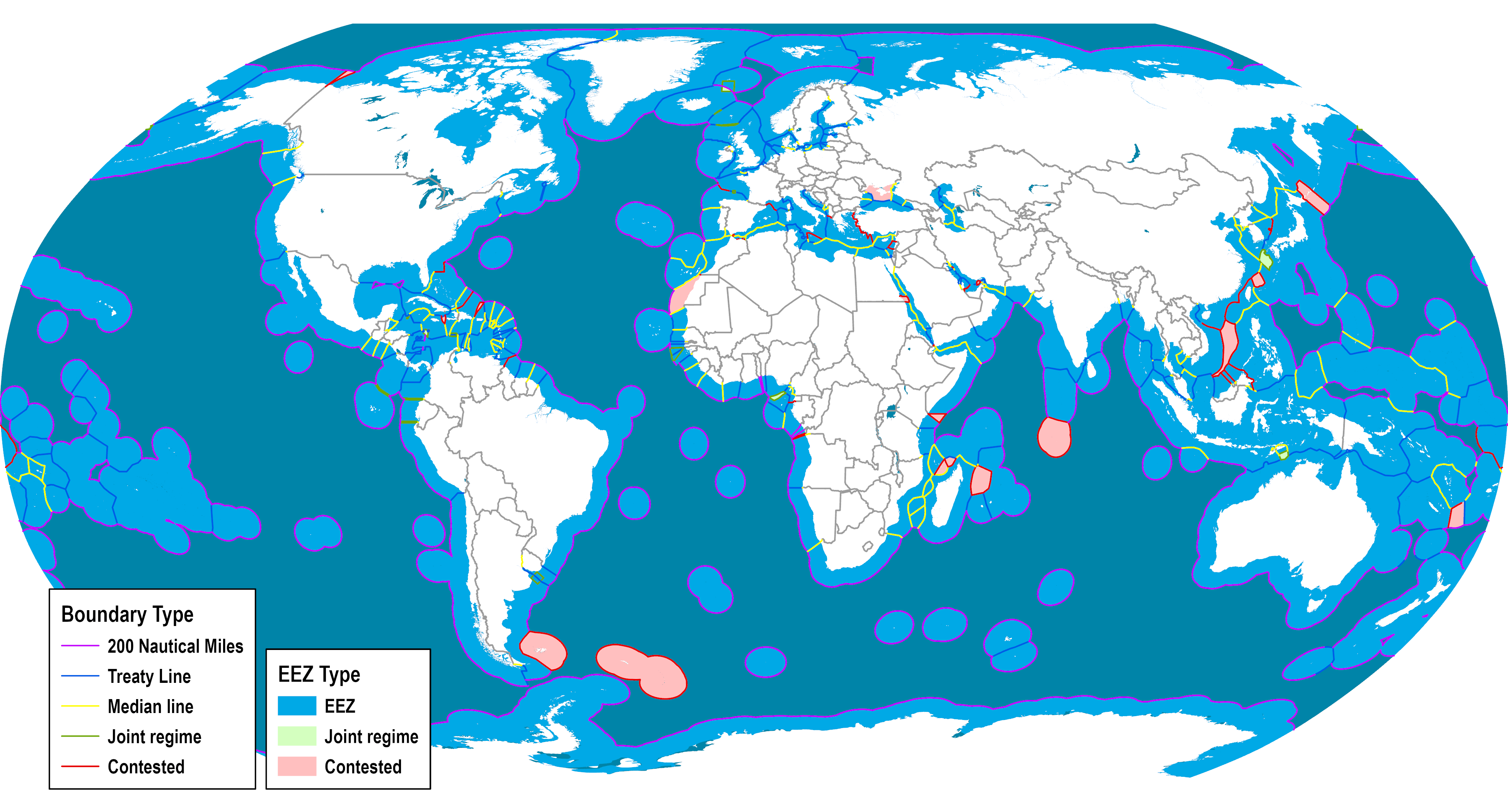 Map of the week – Exclusive Economic Zones  European Marine Observation  and Data Network (EMODnet)