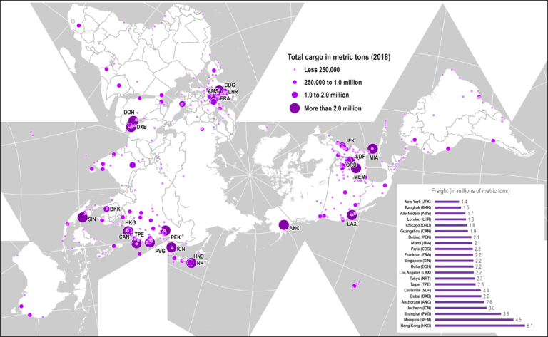Freight Traffic at the World's Largest Airports | The Geography of Transport Systems