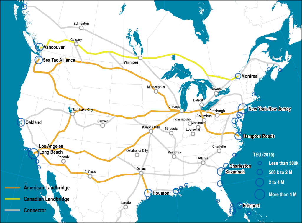 The North American Landbridge The Geography of Transport Systems
