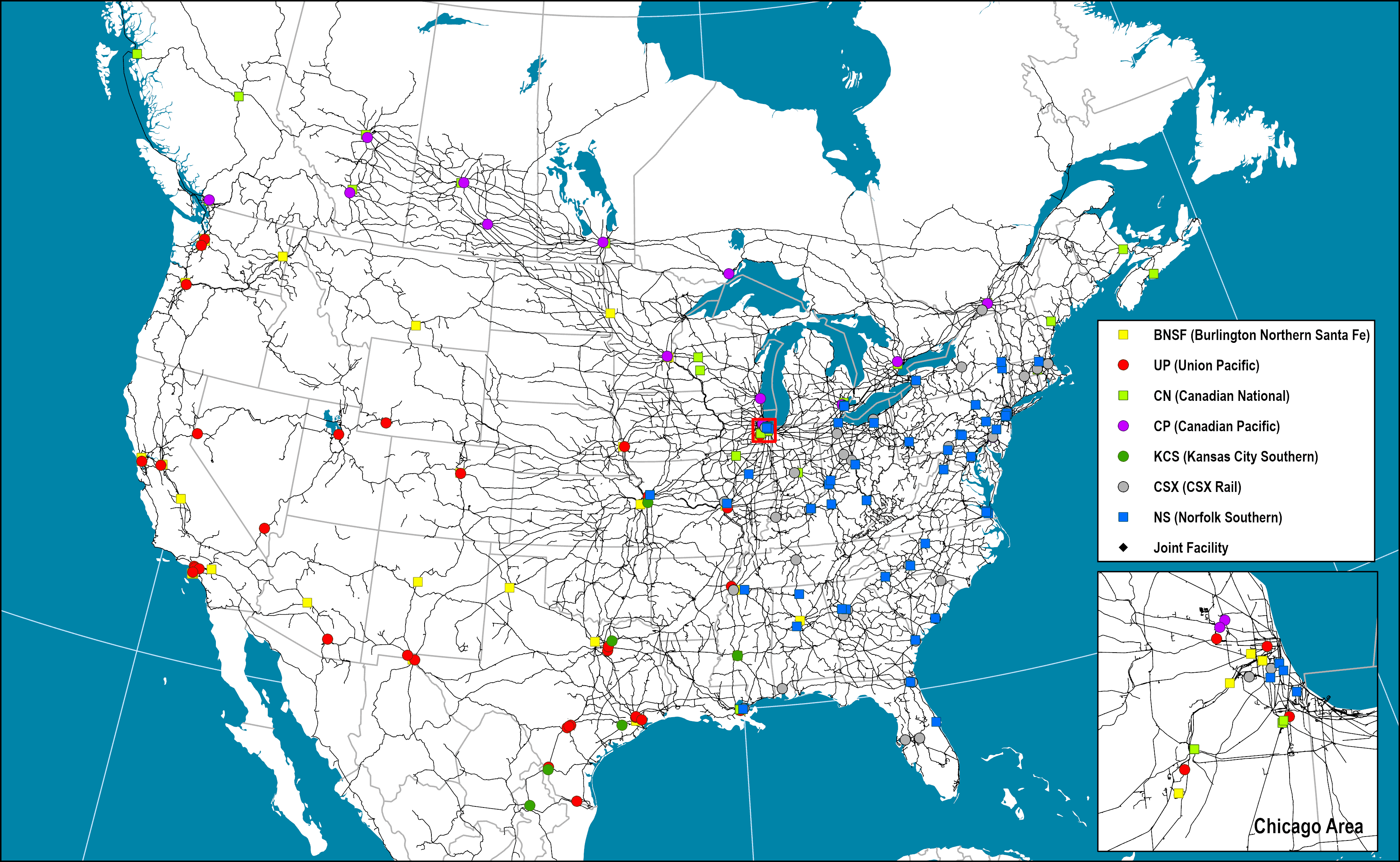 Ownership Of North American Intermodal Rail Terminals | The Geography ...