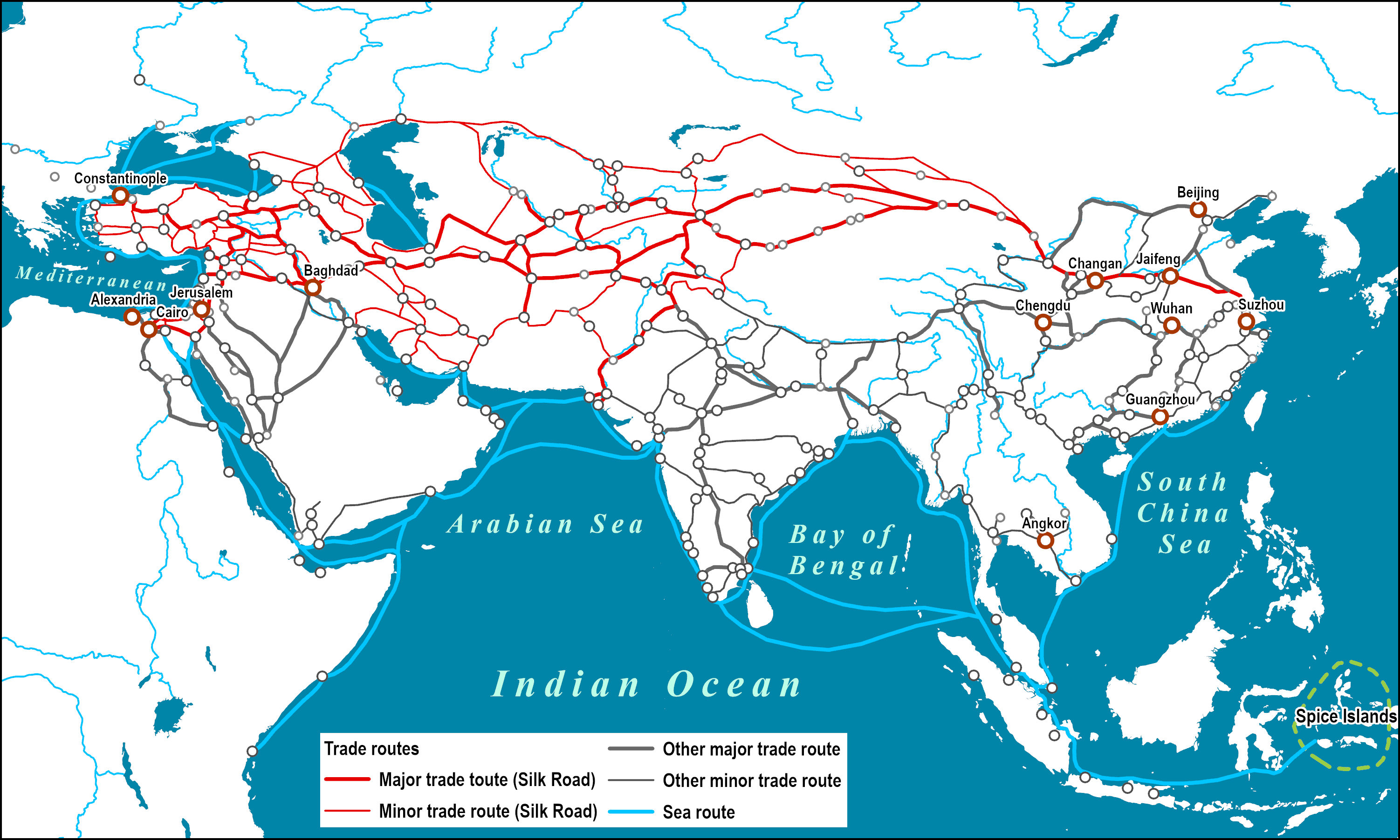Ziffer Mode Sympton old silk route india map China Beziehung Beschleunigung