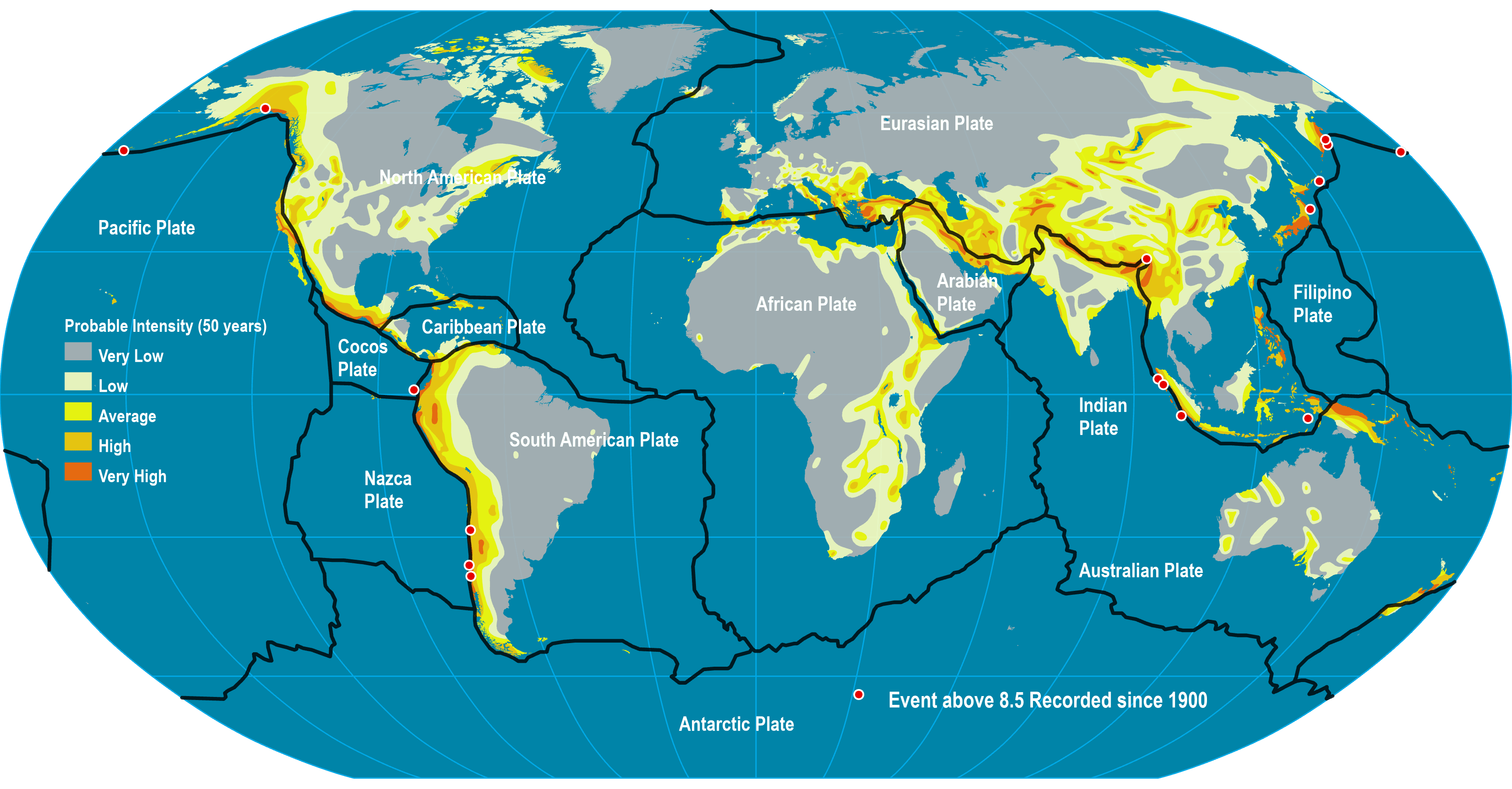 Map World Plate Tectonics 1 