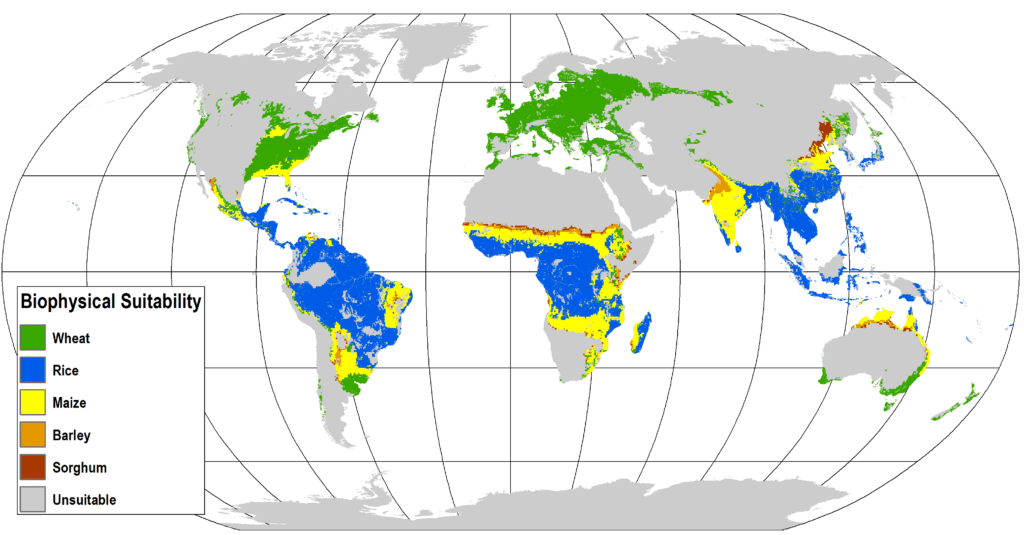 Suitability for Agriculture | The Geography of Transport Systems Suitability For Agriculture