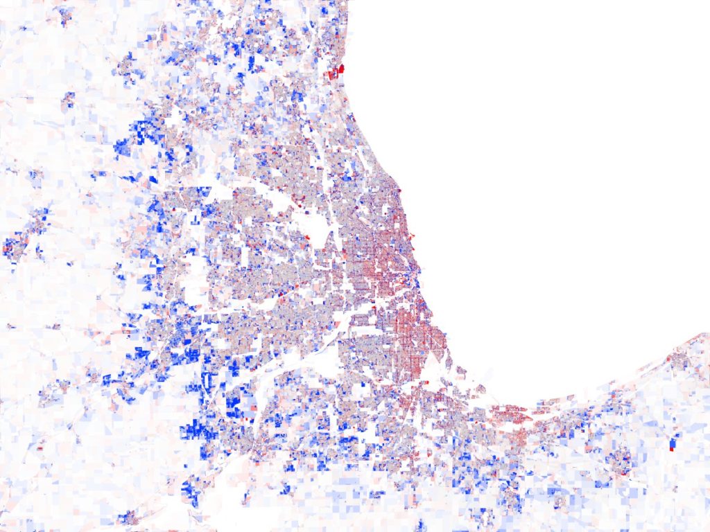 Population Density Changes by Census Block, Chicago 2000-2010 | The Geography of Transport Systems