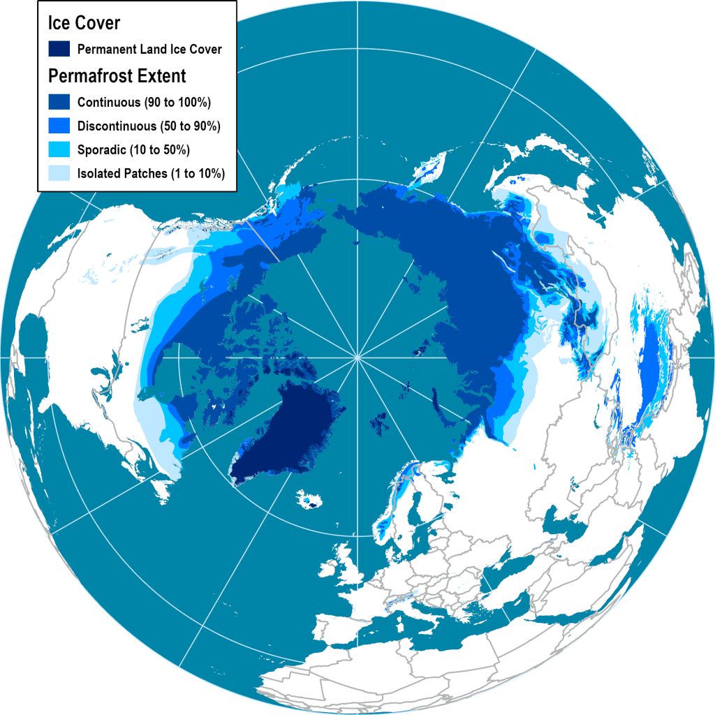 Land Covered by Permafrost | The Geography of Transport Systems Laud Covered Permafrost